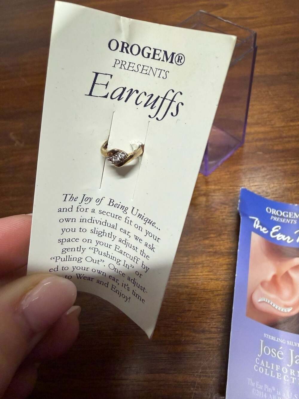 Orogem Earcuffs Gold Tone With Crystals New